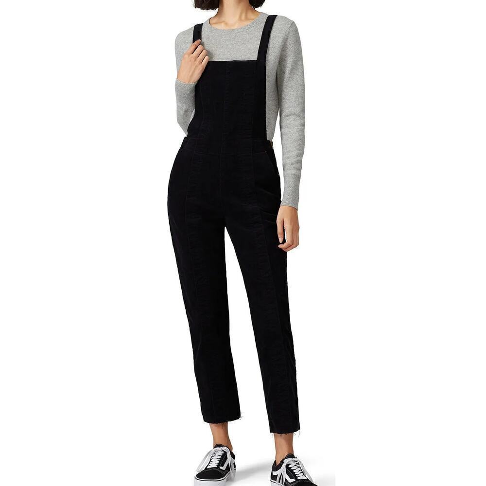 AG Isabelle Overalls Corduroy Jumpsuit Skinny Fit Black Small